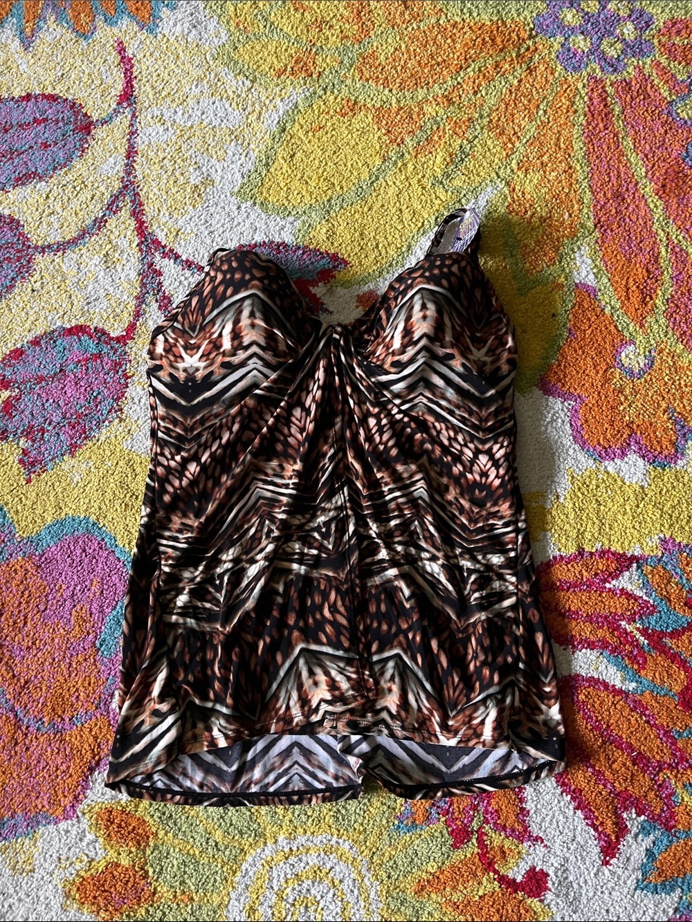 NWT MIRACLESUIT TIGER GALA TANKINI SWIM TOP SIZE 14 - Picture 4 of 7